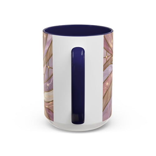 Pink Starlight Staffy Stained Glass Style Mug