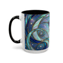 Blue Breeze Hummingbird Stained Glass Style Mug