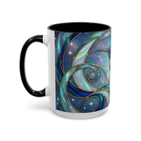 Blue Breeze Hummingbird Stained Glass Style Mug