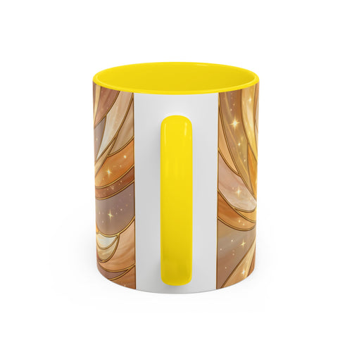 Golden Glow Fox Stained Glass Style Mug