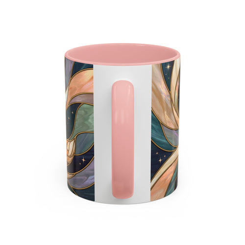 Teal Night Fox Stained Glass Style Mug