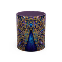 Celestial Peacock Stained Glass Style Mug