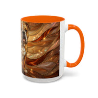 Amber Bulldog Stained Glass Style Mug