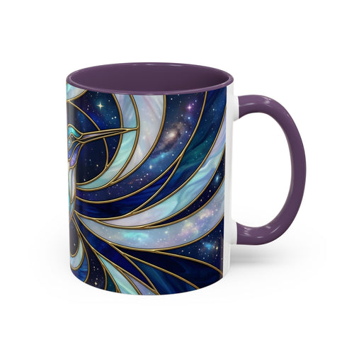 Sapphire Hummingbird Stained Glass Style Mug