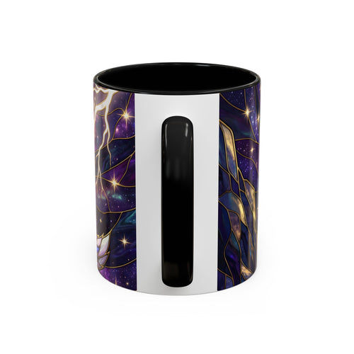 Purple Storm Fox Stained Glass Style Mug