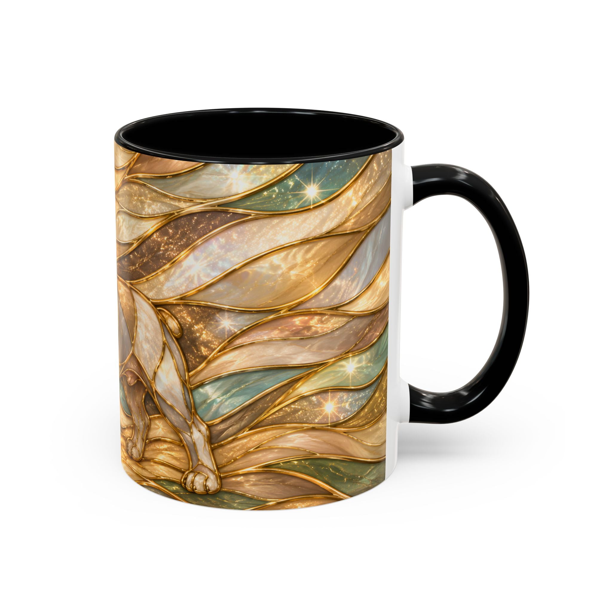 Golden Glow French Bulldog Stained Glass Style Mug