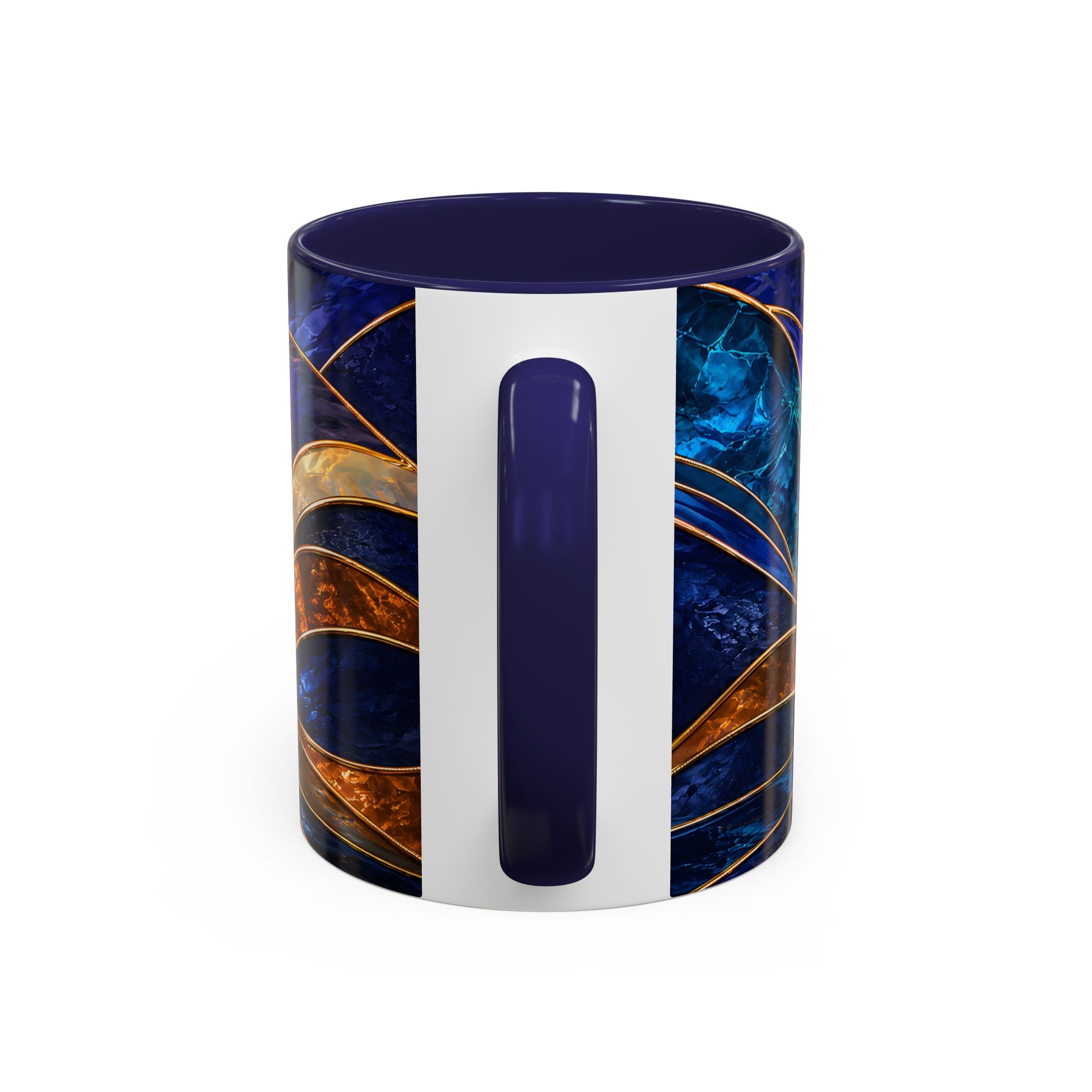 Blue Wave Doberman Pinscher Stained Glass Style Mug