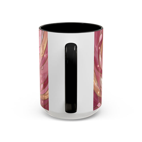 Rose Glow Fox Stained Glass Style Mug
