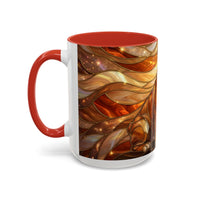Amber Bulldog Stained Glass Style Mug