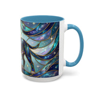 Teal Galaxy Staffy Stained Glass Style Mug