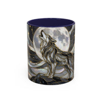 Midnight Wolf Stained Glass Style Mug
