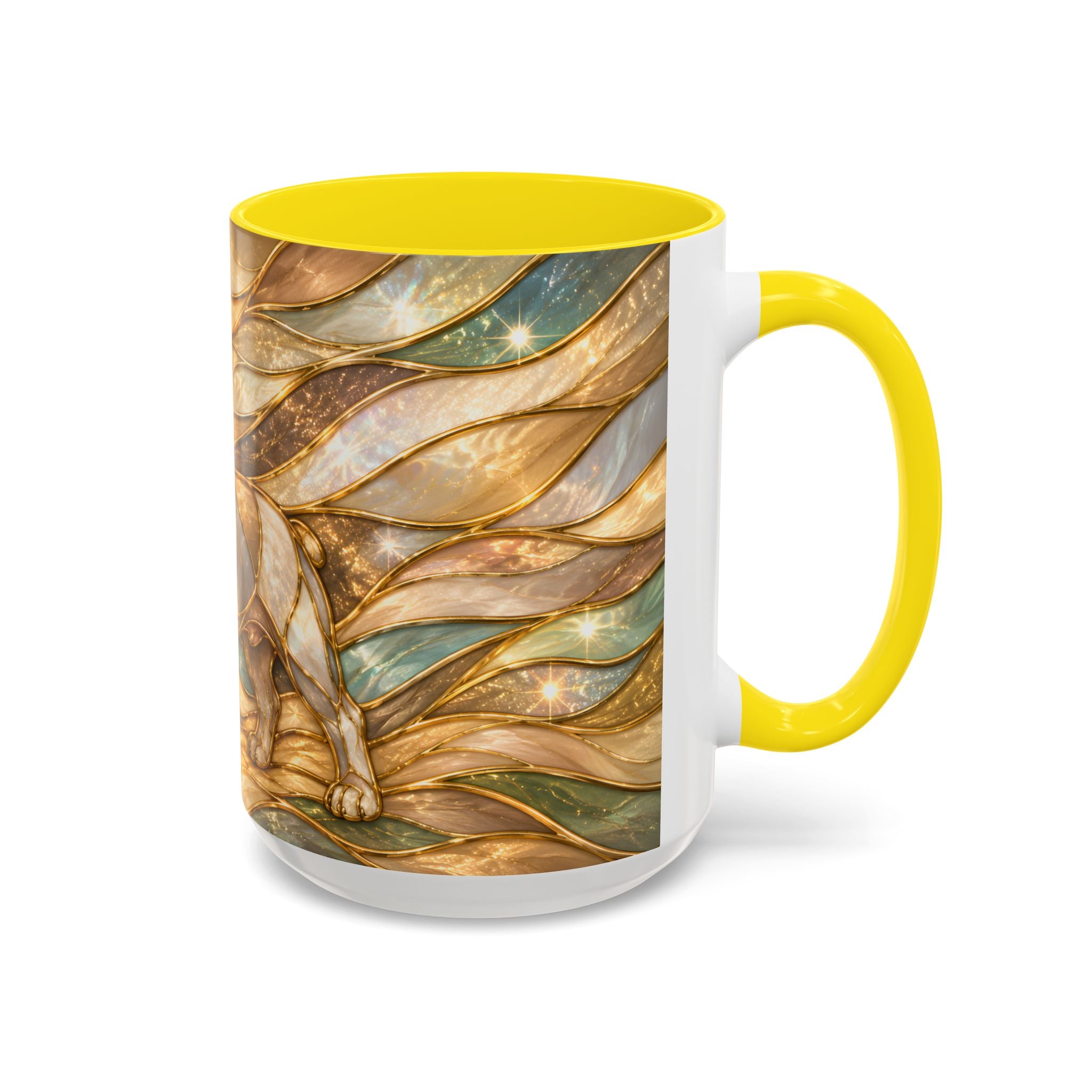 Golden Glow French Bulldog Stained Glass Style Mug