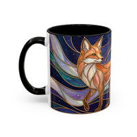 Aurora Fox Stained Glass Style Mug