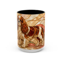 Blossom Cavalier King Charles Spaniel Stained Glass Style Mug