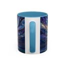 Starlit Lake Wolf Stained Glass Style Mug
