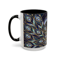 Lunar Peacock Stained Glass Style Mug