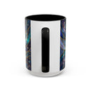 Teal Galaxy Staffy Stained Glass Style Mug