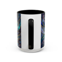 Teal Galaxy Staffy Stained Glass Style Mug