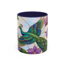 Flying Peacock Stained Glass Style Mug