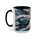 Sapphire Glow French Bulldog Stained Glass Style Mug