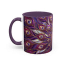 Purple Peacock Stained Glass Style Mug