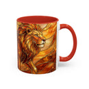 Wildfire Lion Stained Glass Mug