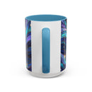 Moonlit Lake Wolf Stained Glass Style Mug