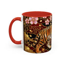 Sakura Tiger Stained Glass Style Mug