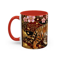 Sakura Tiger Stained Glass Style Mug