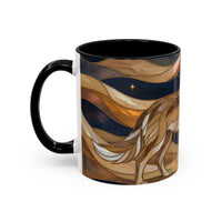 Nightscape Wolf Moon Stained Glass Style Mug