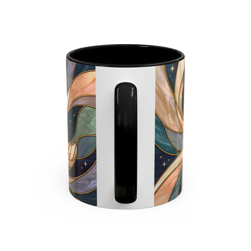 Teal Night Fox Stained Glass Style Mug
