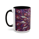 Purple Peacock Stained Glass Style Mug