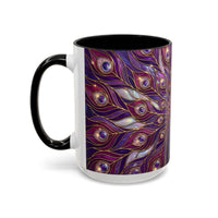 Purple Peacock Stained Glass Style Mug