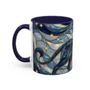 Sapphire Lion Stained Glass Style Mug