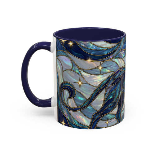 Sapphire Lion Stained Glass Style Mug