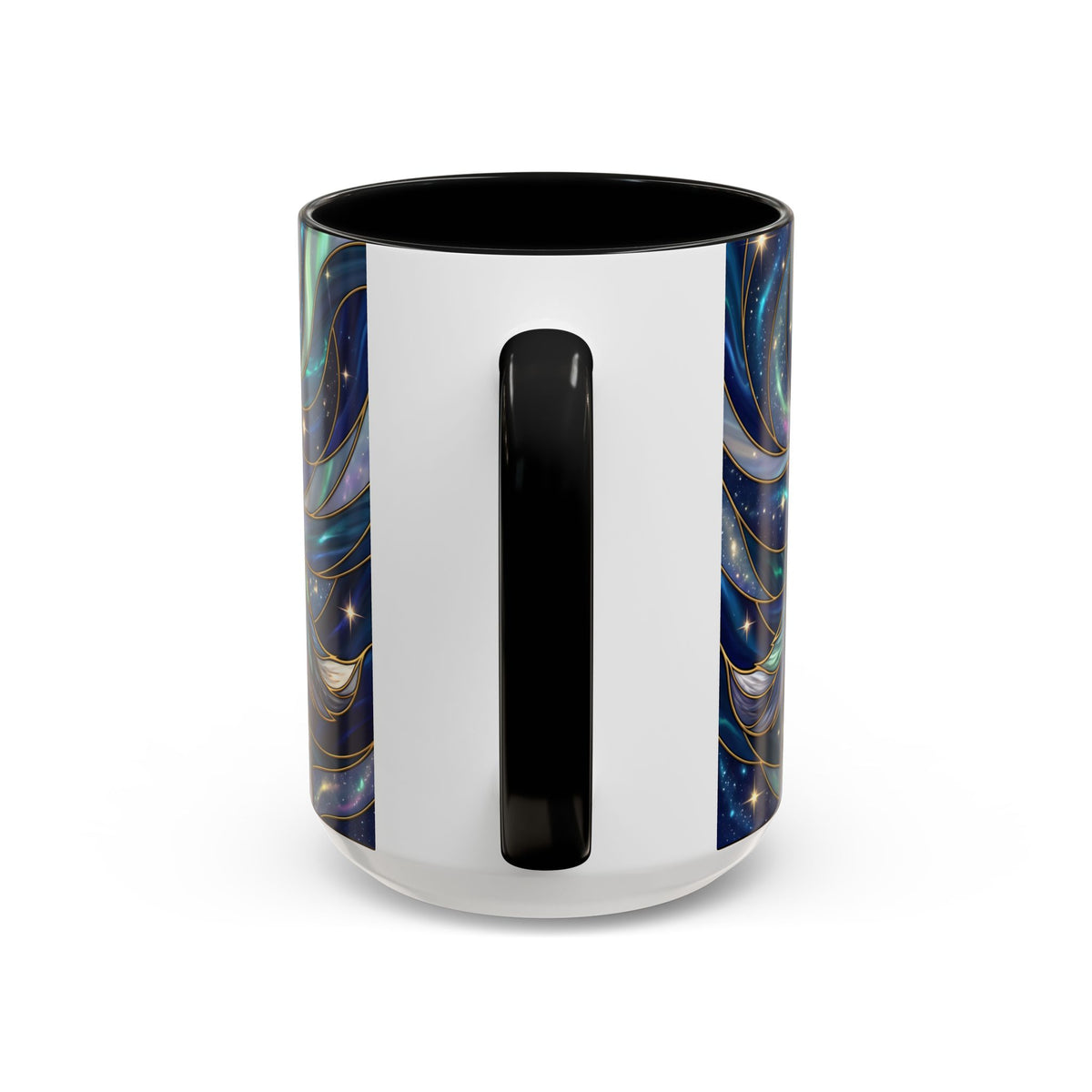 Twin Wolves Stained Glass Style Mug
