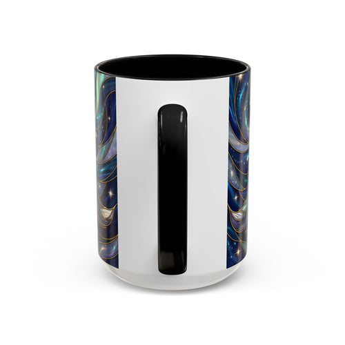 Twin Wolves Stained Glass Style Mug