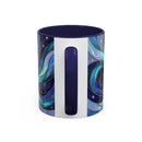 Aurora Wolf Stained Glass Style Mug