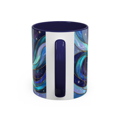 Aurora Wolf Stained Glass Style Mug