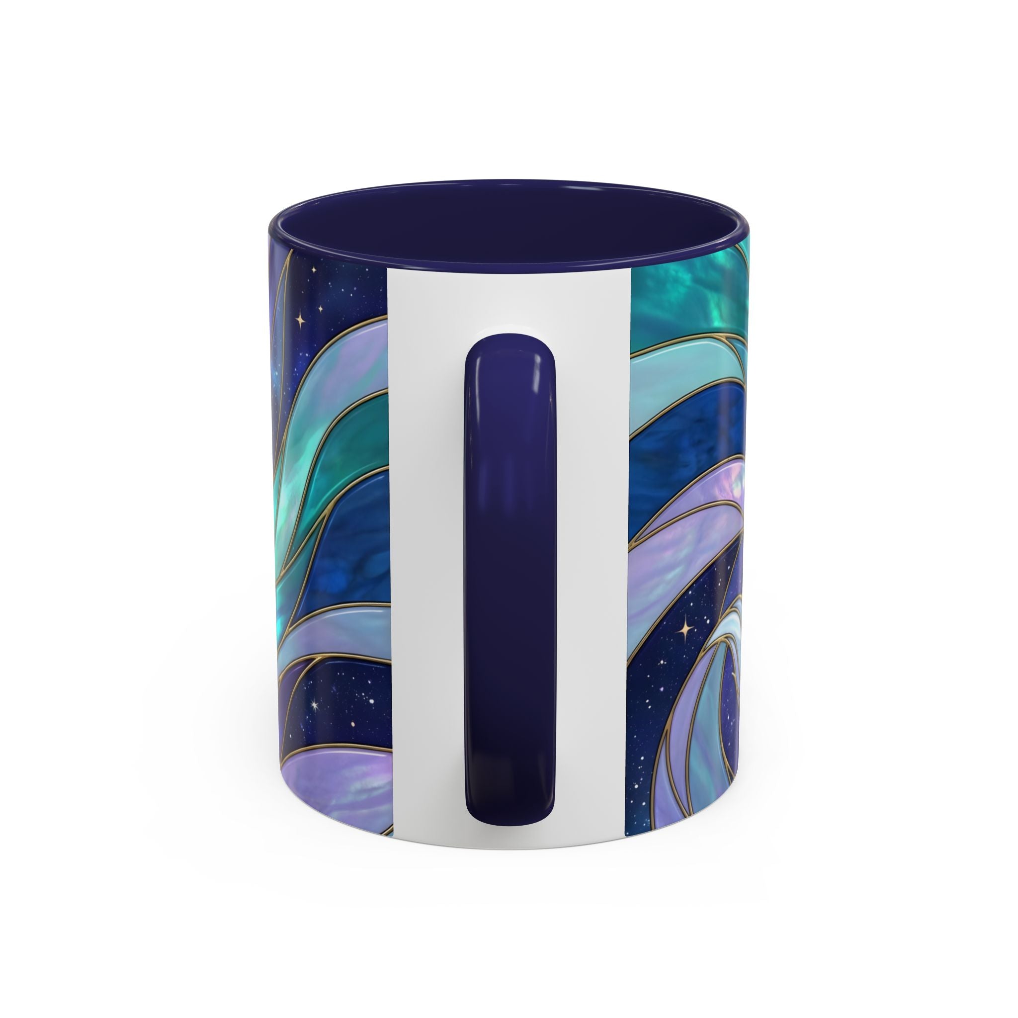 Celestial Wolf Stained Glass Style Mug