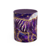 Celestial Purple Tiger Stained Glass Style Mug