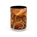 Amber Wolf Stained Glass Style Mug