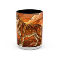 Amber Wolf Stained Glass Style Mug