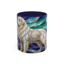 Aurora Peaks Great Pyrenees Stained Glass Style Mug