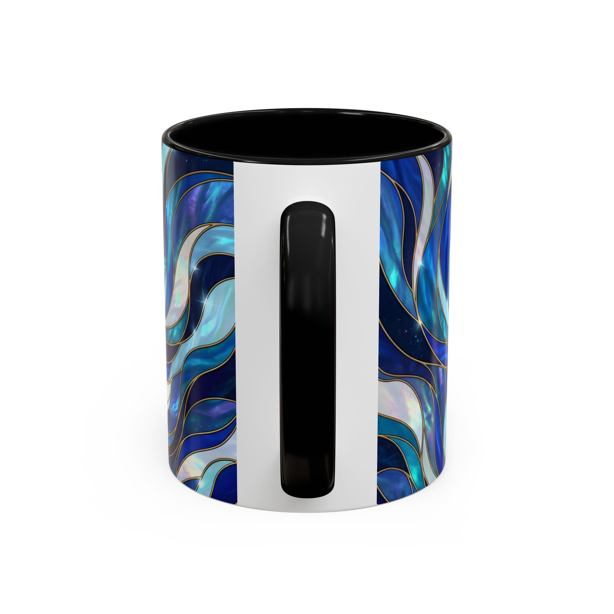 Cobalt Wolf Stained Glass Style Mug