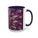 Purple Peacock Stained Glass Style Mug
