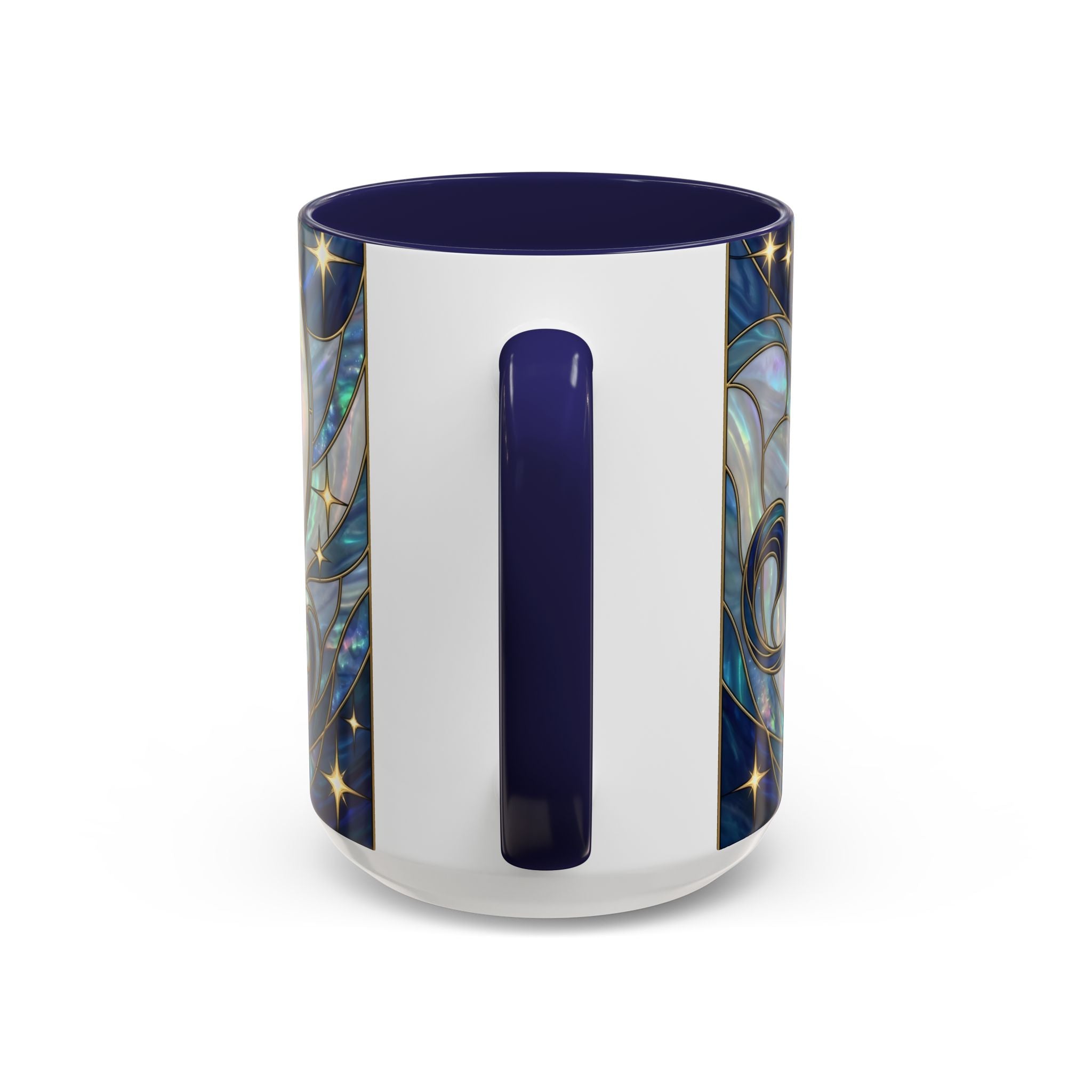 Sapphire Lion Stained Glass Style Mug