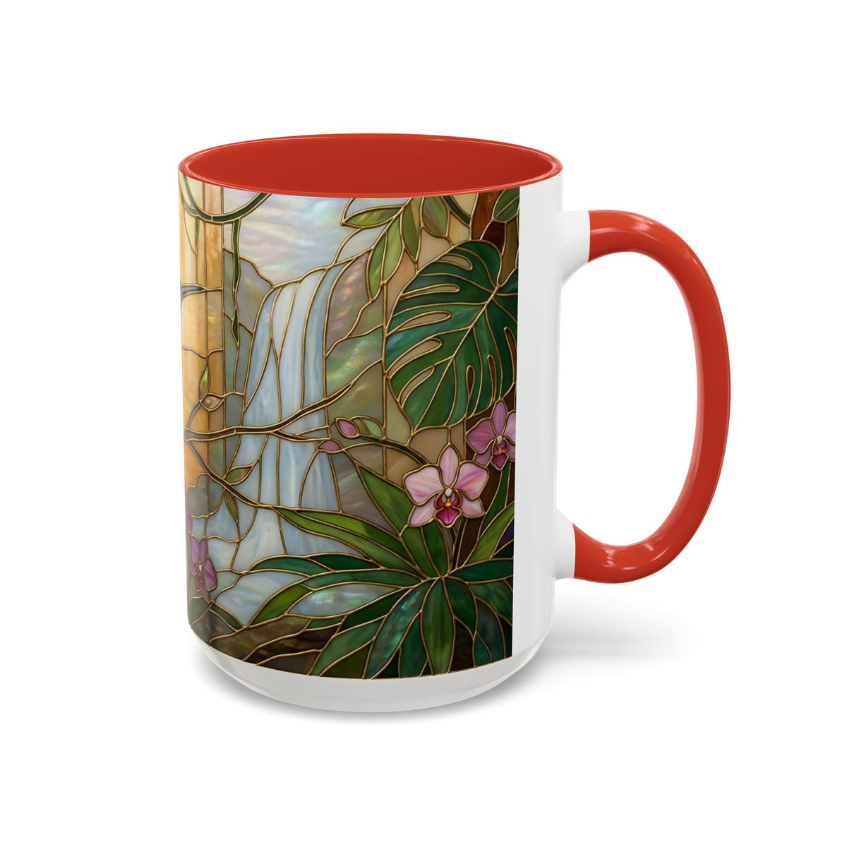 Tropical Hummingbird Stained Glass Style Mug