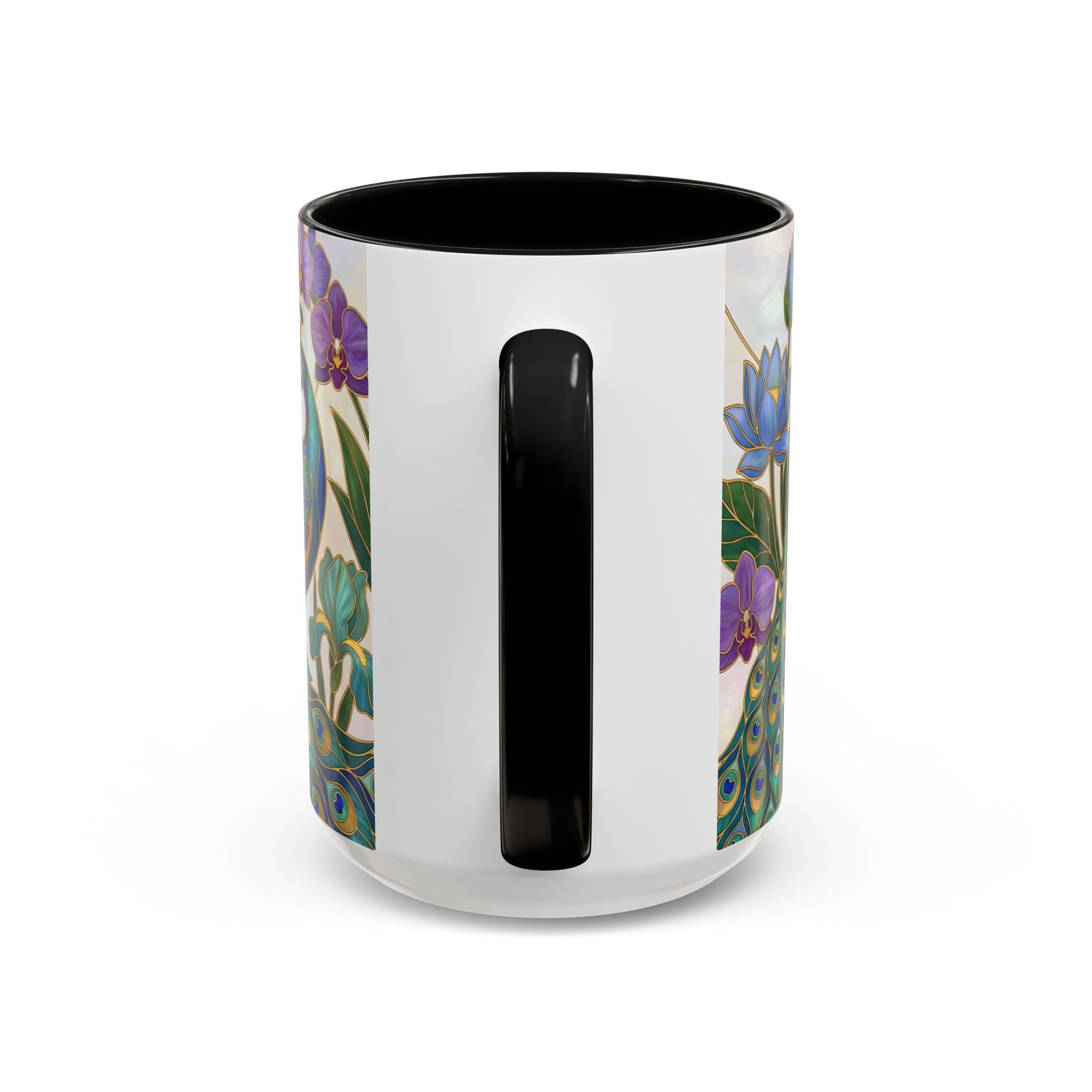 Garden Peacock Stained Glass Style Mug