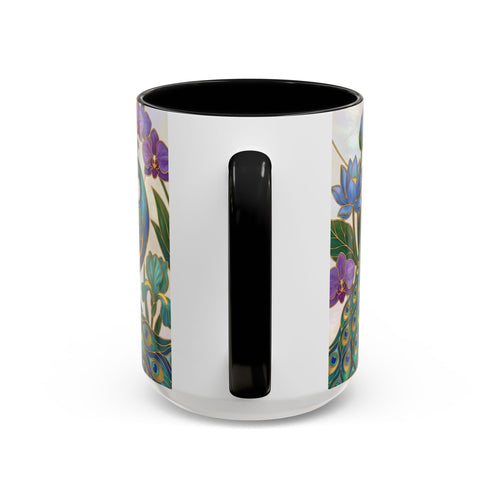 Garden Peacock Stained Glass Style Mug